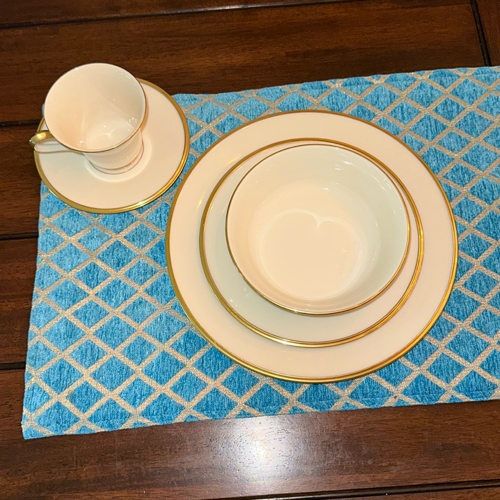 6 Piece Lenox Eternal China Dining Set